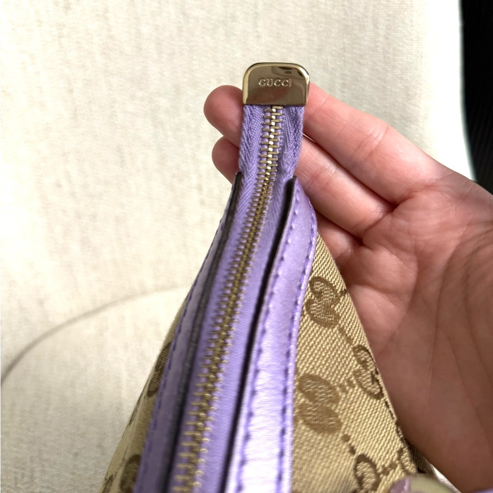 Authentic Gucci tote bag brown monogram canvas purple leather - Picture 12 of 16